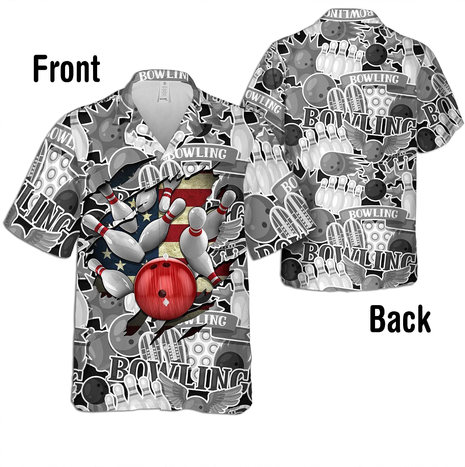CHIARA CONTI11 Bowling Shirts for Men, Mens Bowling Shirts, Bowling Shirts for Men Retro, Hawaiian Shirt for Men