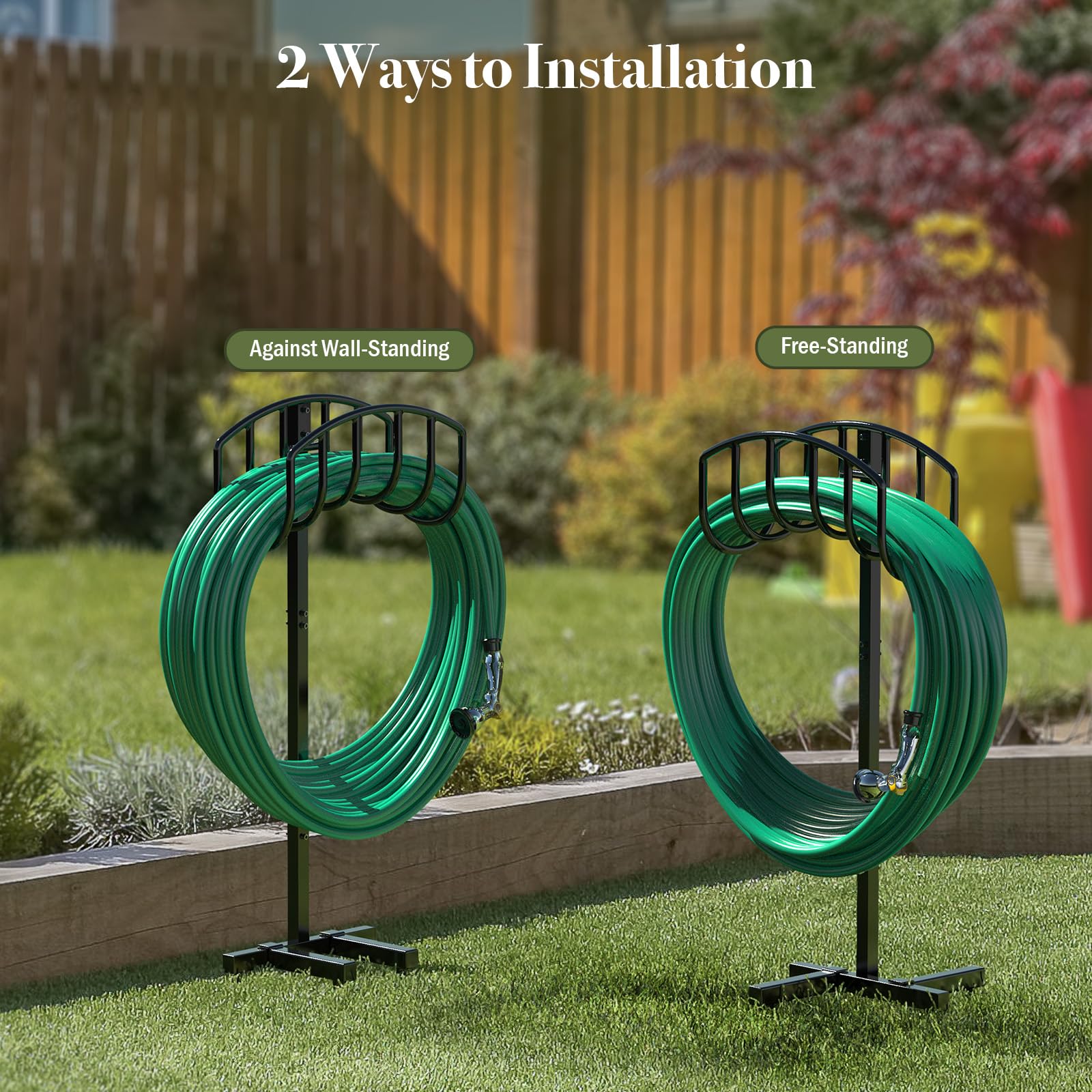 Small Hose Storage Rack Snapklik.com : Winpull Garden Hose Holder Detachable Heavy Duty Metal ...