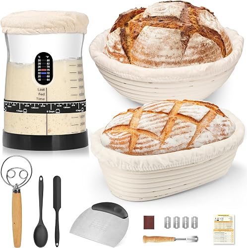 Coco Bird Pro - Suministros para hornear pan de masa madre - Tarro grande de 50 