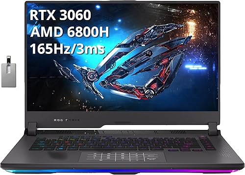 ASUS ROG Strix G15 2022 - Laptop para juegos FHD 300Hz AMD Ryzen 7-4800H 16GB RAM SSD PCIe 512B teclado retroiluminado gráficos GeForce RTX 3050Ti