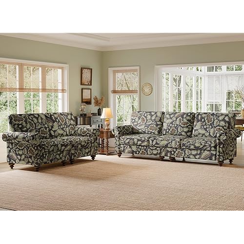 Sofa Set for Living Room 2 Piece Sofa and Set with Floral Pattern Living Room Sofa Couch Set