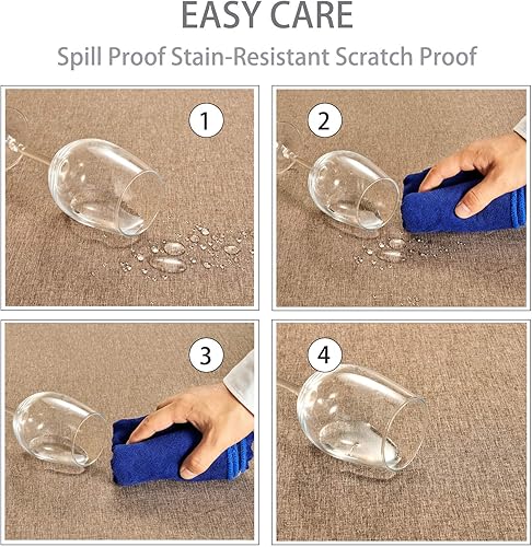 Miniatura 4 de Mebakuk - mantel rectangular antiarrugas y antiencogimiento, a prueba de derrames, mantel decorativo de tela para comedor y uso al aire libre