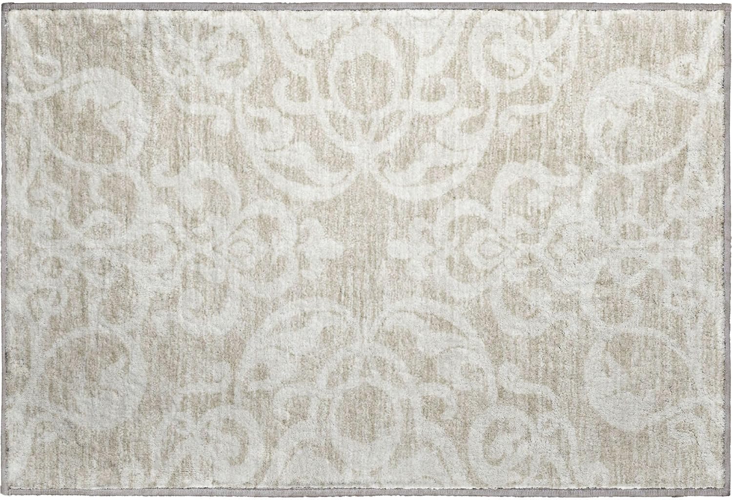 Addison Rugs Mayfield AMF973 Beige 1'8" x 2'6" Indoor Premium Machine Washable Rug, Silky Soft, Easy Clean, Non Shedding, Bedroom, Living Room, Dining Room, Kitchen, Rug