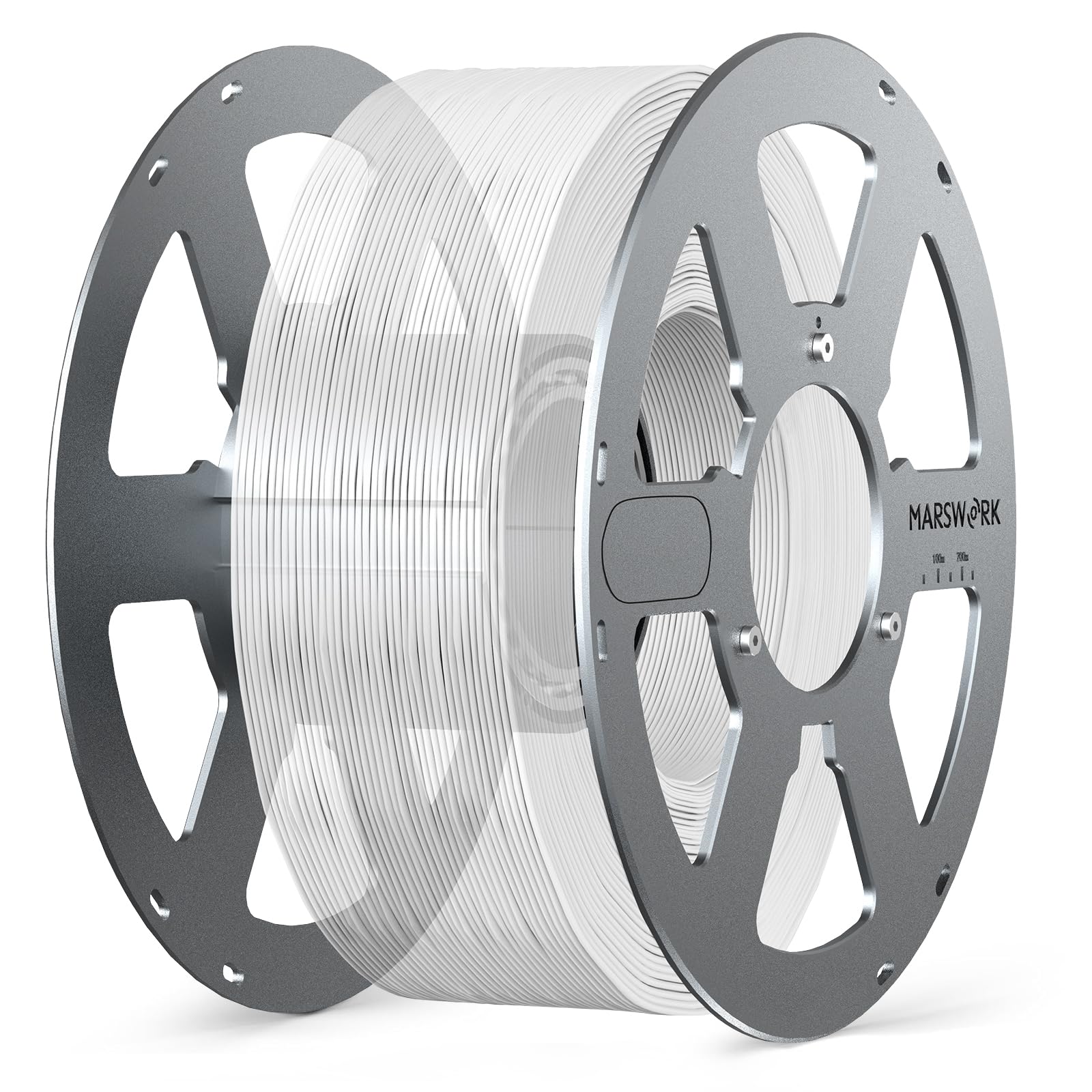 MarsWork Aluminum Reusable Spool for Refill Filament, All-Metal Design with Smooth Precision Bearing, Compatible with Bambu Lab 3D Printers