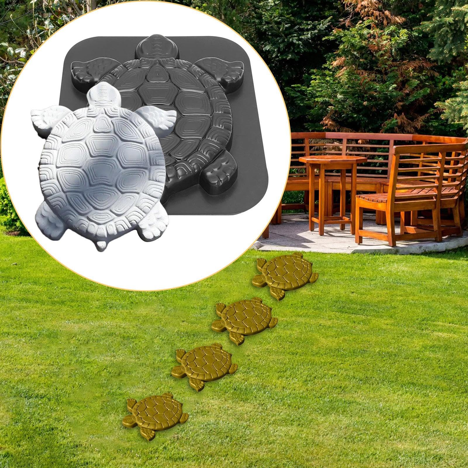Moule Pour Pas Japonais | Moules Pour Dalles De Jardin En Forme De Tortue - Accessoires De Pavage Tortue Pour Projets Créatifs Terrasse Pelouse Parc Aménagement Paysager