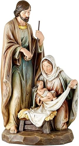 Avalon Gallery - Figuras de Navidad – José y María con Jesús - Figura de pesebre de mesa, 18 pulgadas, diseño de la Santa Familia
