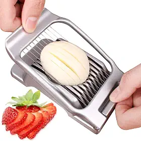 Cortador de Ovos Cozidos, de Alumínio, Fios de Aço Inoxidável, Multiuso, para Morango, Tomate, Frutas e Cogumelos Macios, Uso doméstico