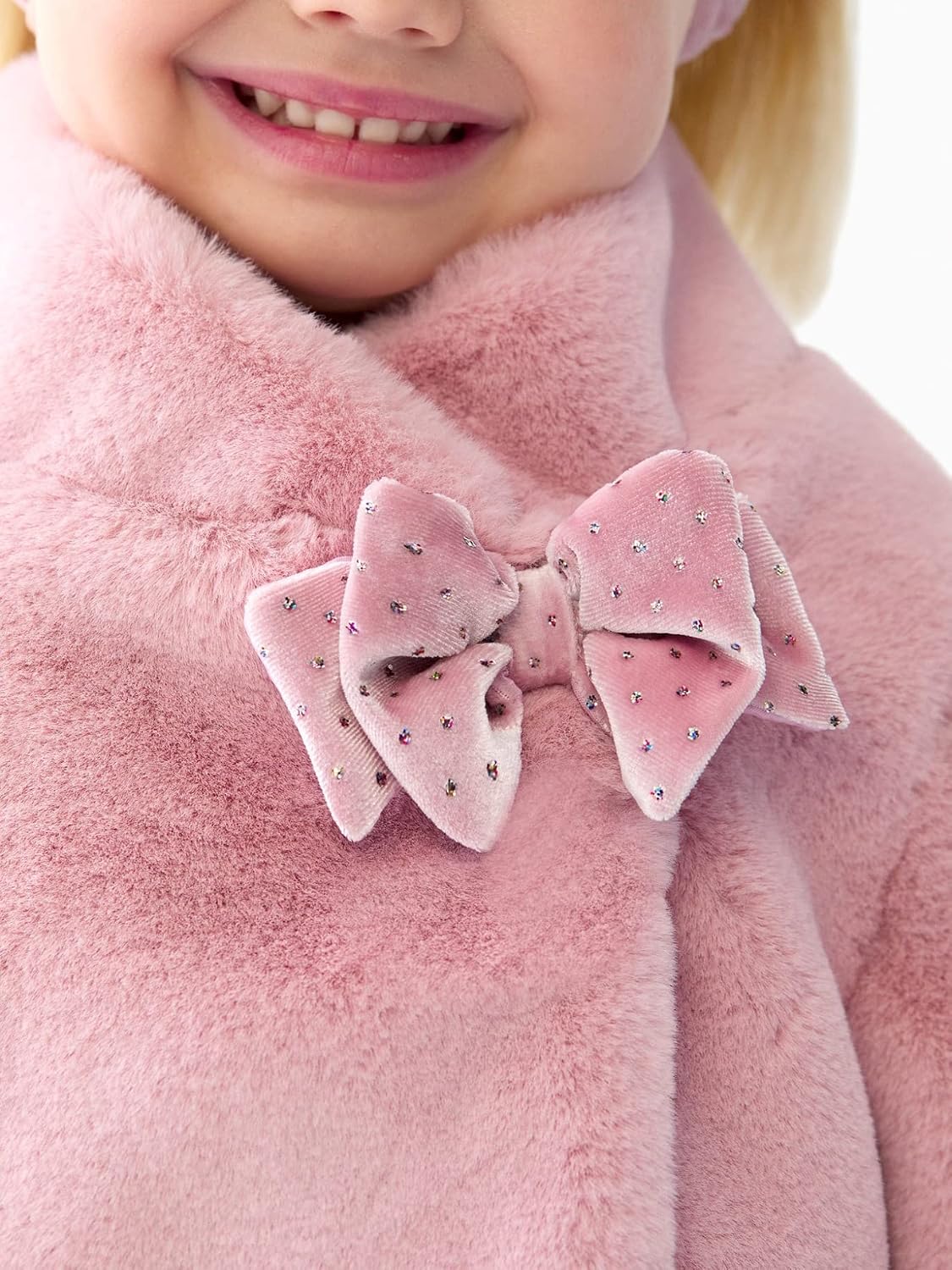 Abel & Lula Fur coat for Baby-Girls Rose