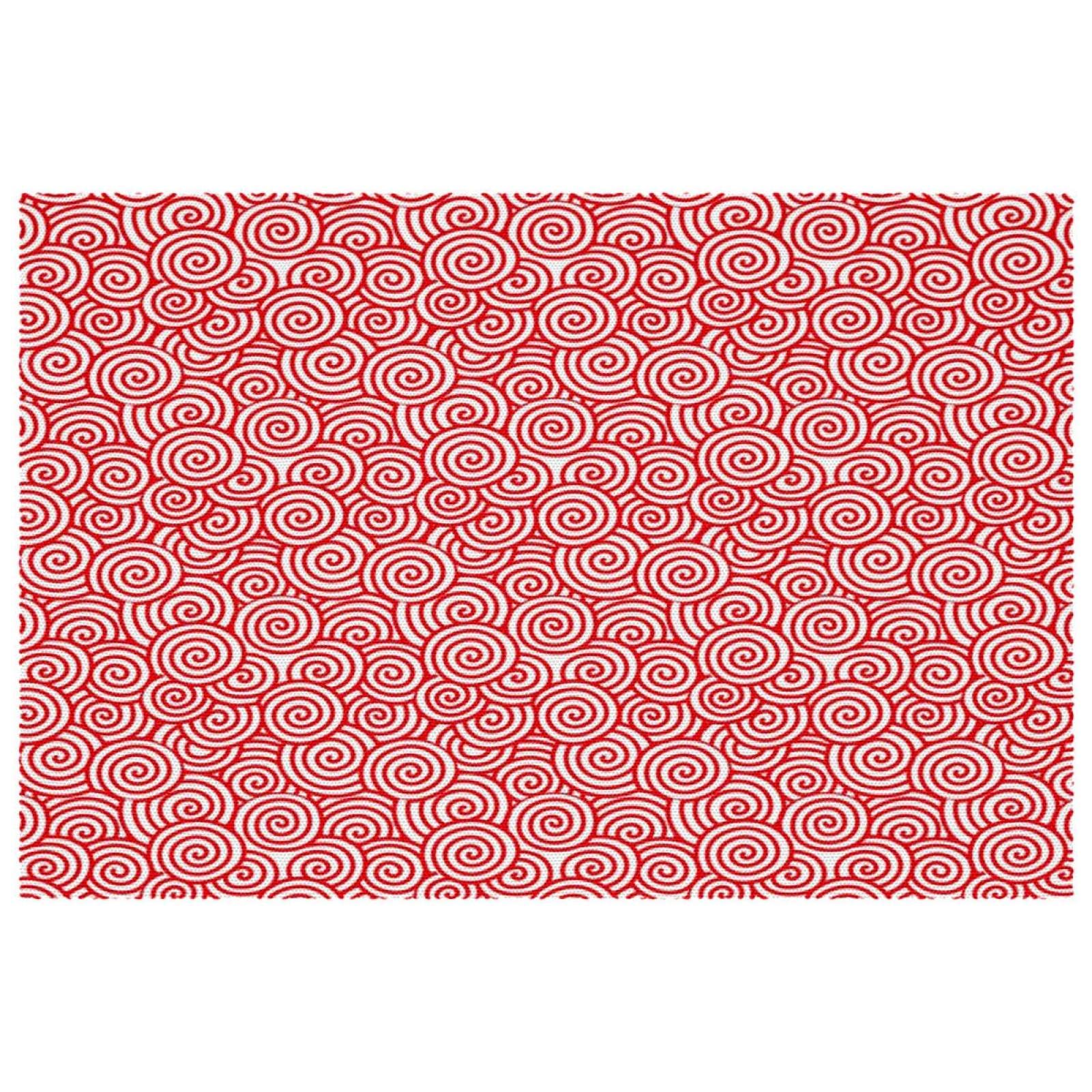Sets de table rouges moirés (lot de 6, 30x45 cm) antidérapants pour salle à manger