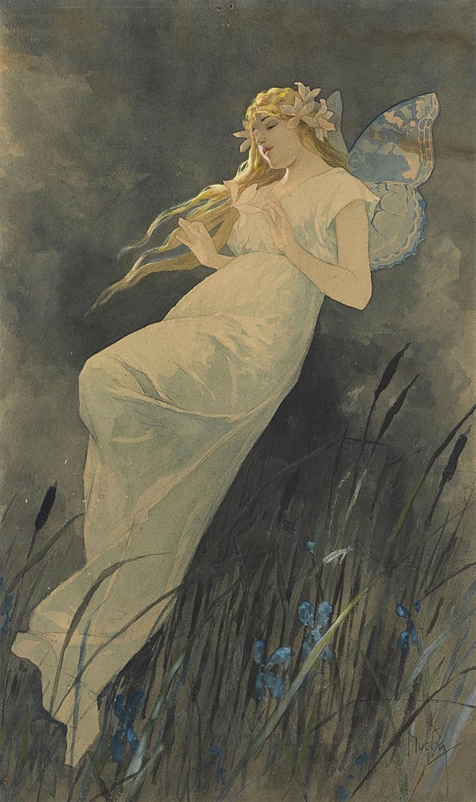 HRJUBWREE Classic Canvas Picture Art Canvas Print Modern Oil Painting Poster by Alphonse Mucha Artwork on Wall for Home Decor 60x90cm
