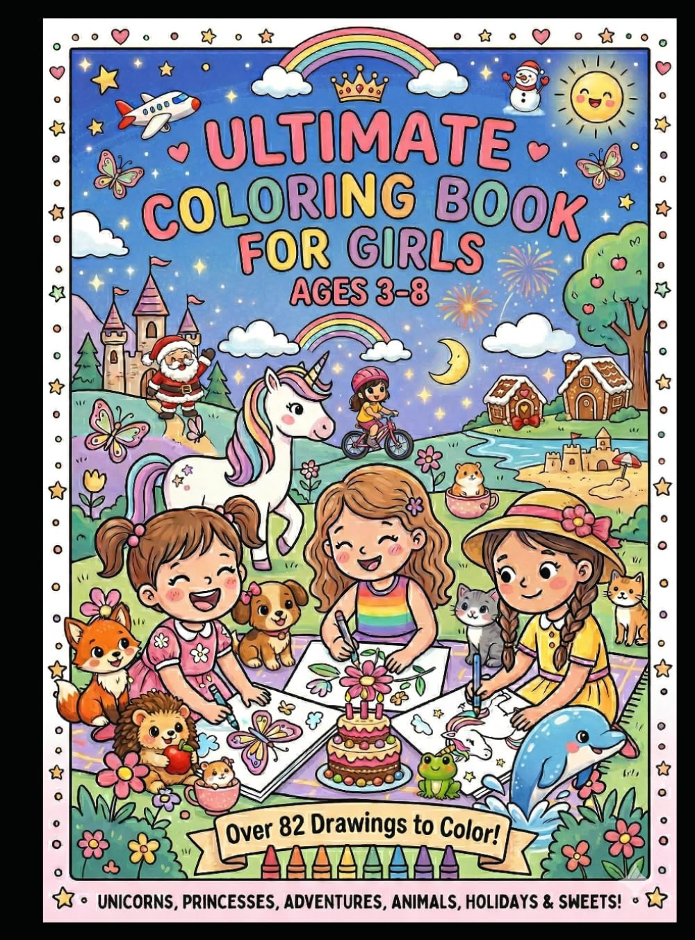 Ultimate coloring book for girls: Fun and Magical Pages to Color!