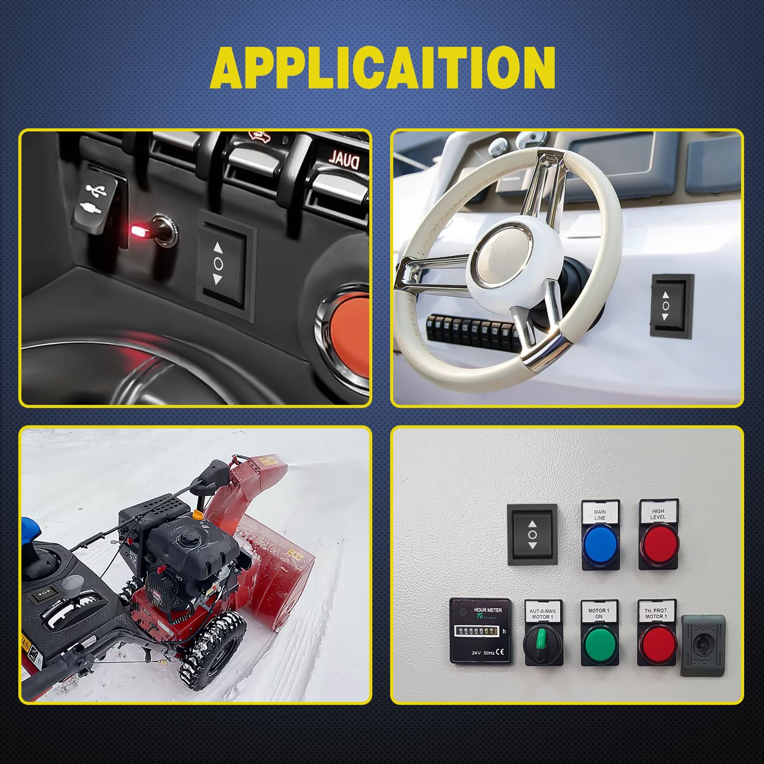  Momentary (On)-Off-(On) Polarity Reverse Rocker Switch 12V-24V thumbnail