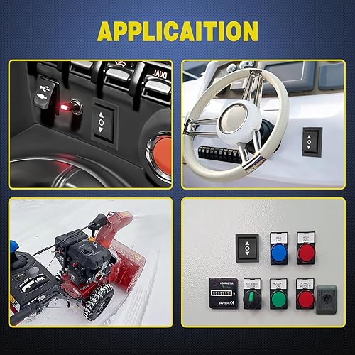 Vista 80 de Nilight Interruptor basculante momentáneo (ON) - Apagado (ON) Interruptores de palanca DPDT 7Pin 12V 24V encendido apagado en interruptor LED