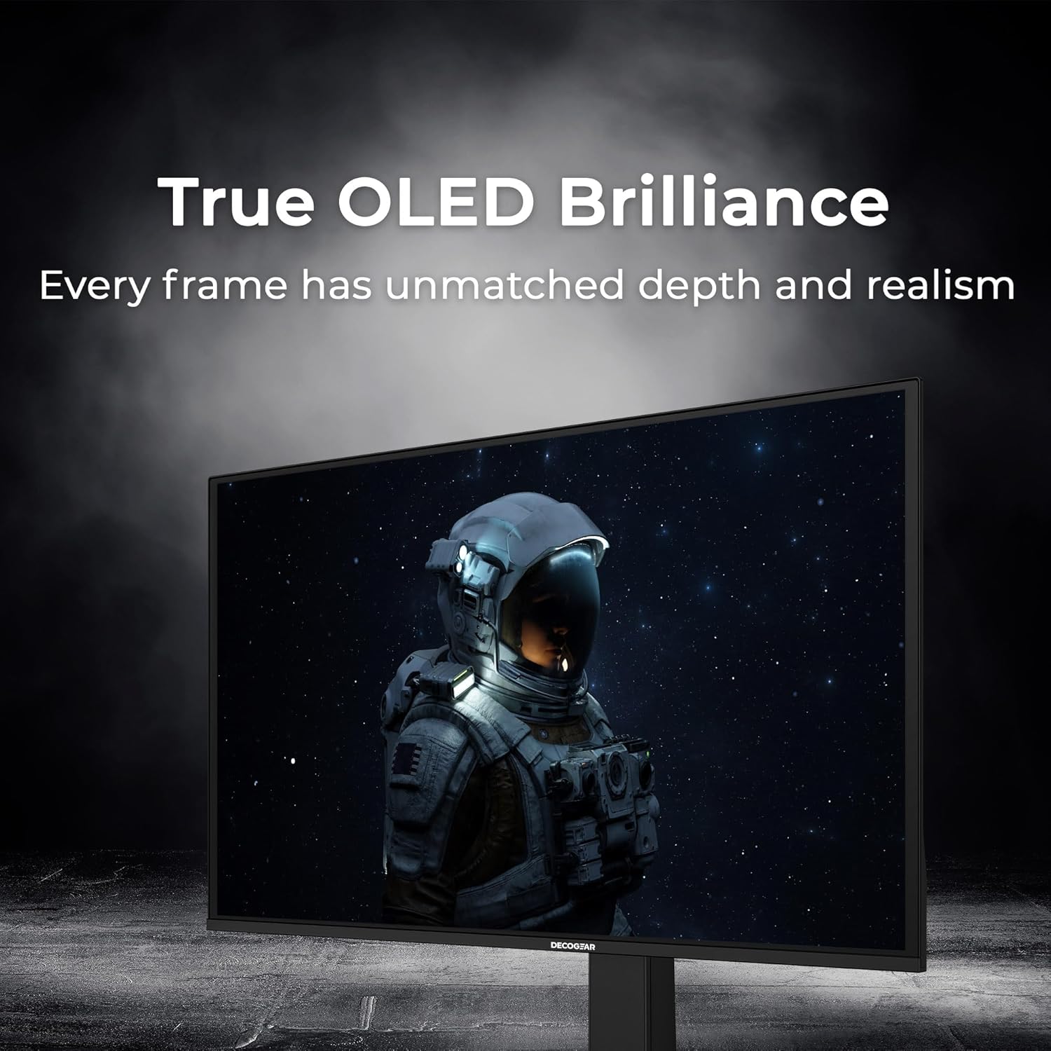 Deco Gear 27 QHD OLED Gaming Monitor | 280Hz 0.03ms Response, HDR400, Adaptive Sync, 99% sRGB, 1.5M:1 Contrast, Borderless Design, Height Adjustable Stand, HDMI 2.1, DisplayPort 1.4