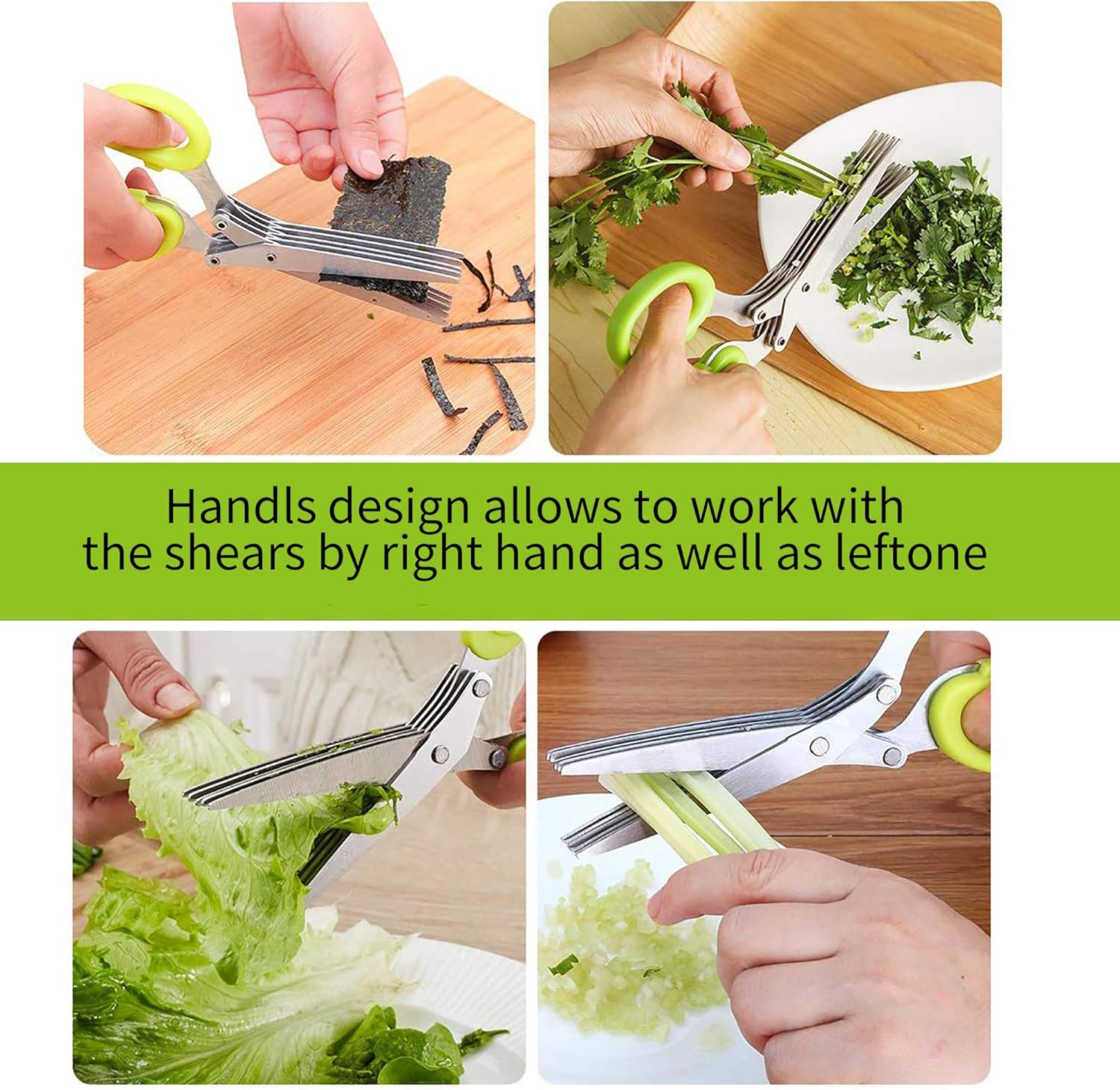 Promo 40% OFF GLE2016 Herb Scissors Set - Multipurpose Cutting Shears with 5 Stainless Steel Blades, Stripping Tool, Safety Cover with Cleaning Comb - Cutter/Chopper/Mincer for Herbs - Kitchen Gadget (Green) Hottest Sales GLE2016 Herb Scissors Set - Multipurpose Cutting Shears with 5 Stainless Steel Blades, Stripping Tool, Safety Cover with Cleaning Comb - Cutter/Chopper/Mincer for Herbs - Kitchen Gadget (Green)