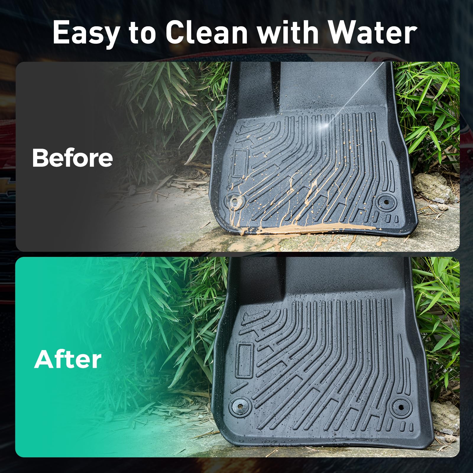 Diffcar Floor Mats for Chevy Malibu 2016 2017 2018 2019 2020 2021 2022 2023 2024 2025 All Weather — view 5