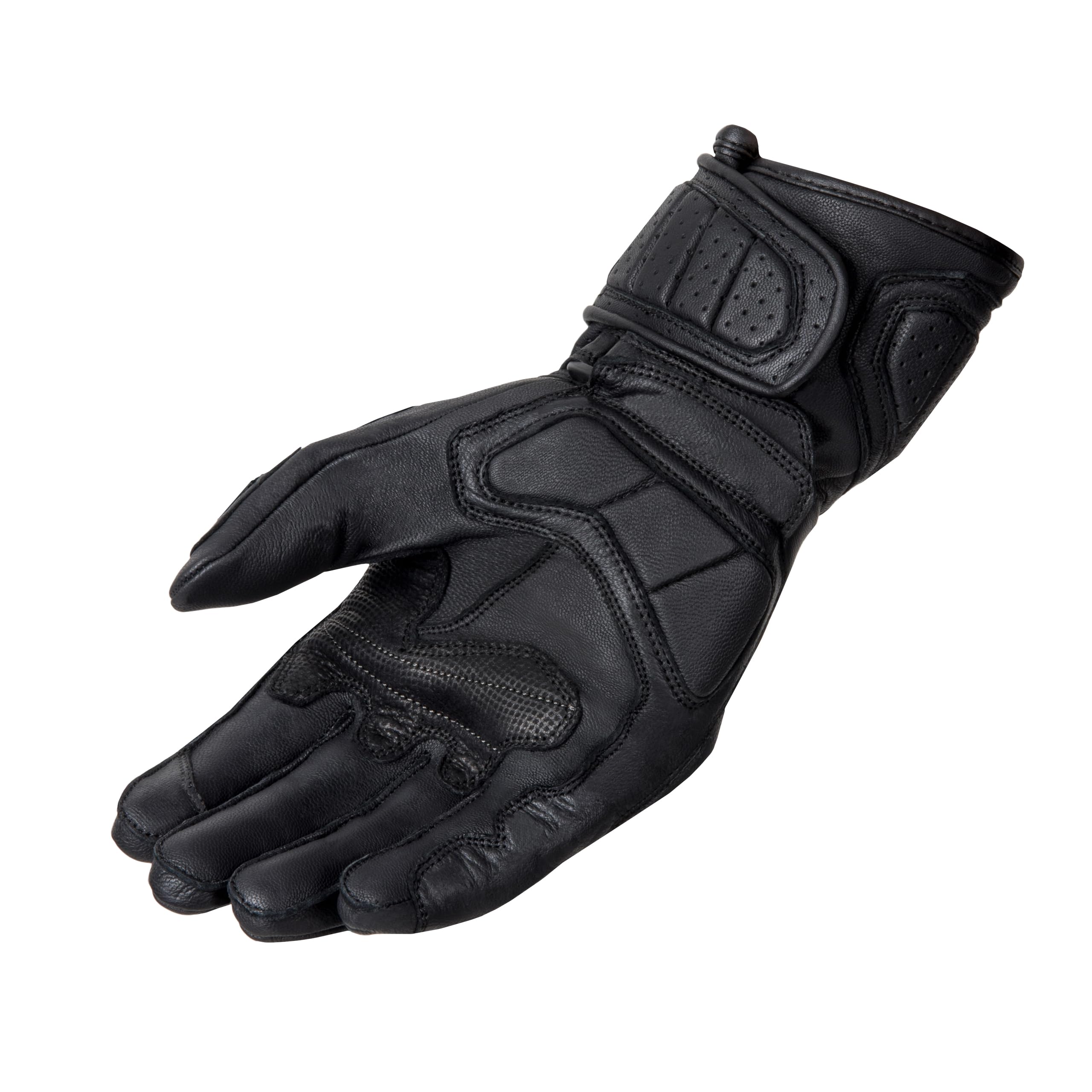 OZONE MOTO RS600 Guantes de Moto Hombre | Piel de Cabra | Protectores de Nudillos y Dedos | Ventilación | Compatible con Pantalla táctil | Tallas hasta 3XL