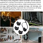 Lyreh 10pcs Supports de fermeture magnétique, Base de fixation de câble avec un aimant solide organisateur de fil polyvalent pour la maison bureau voiture bateau câblage électrique Gestion du câble