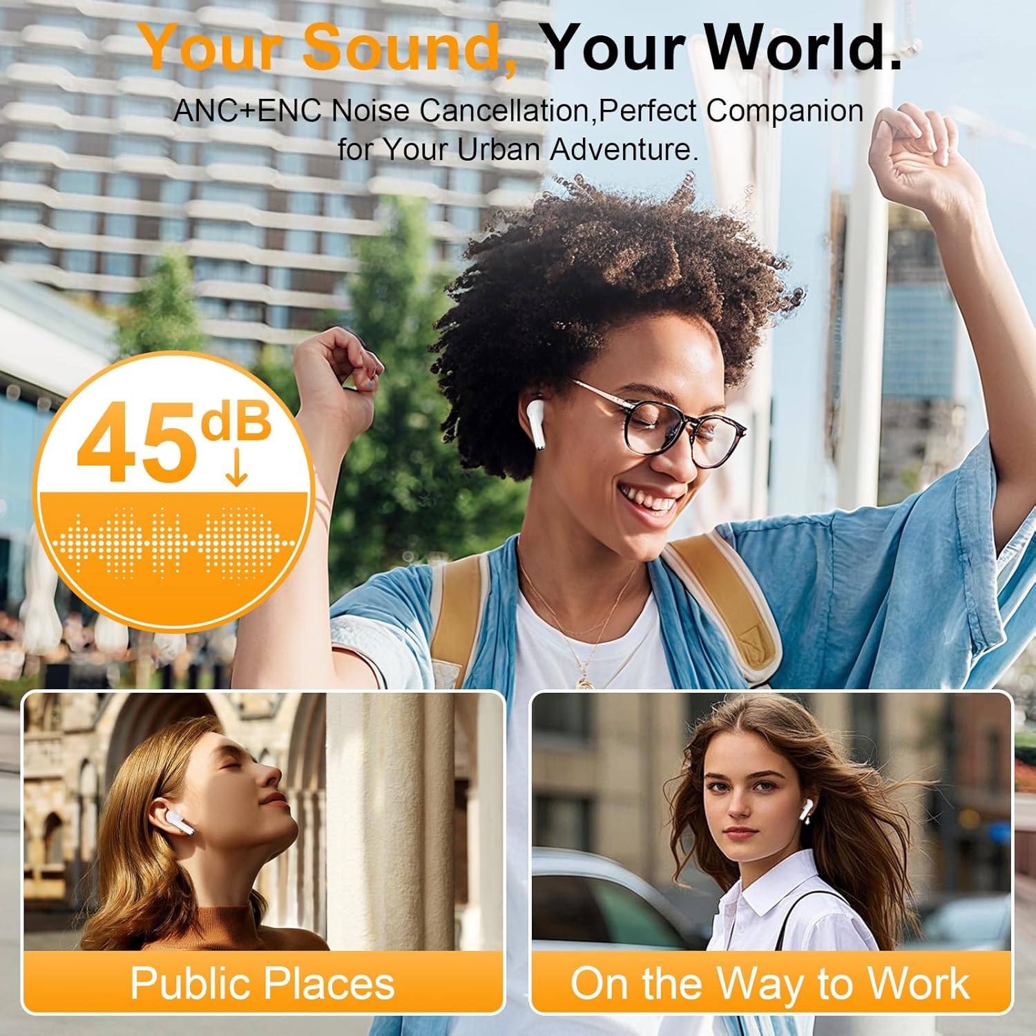 Wireless Earbuds Ear Bud for Bluetooth Headphones Wireless Earbuds Ear Buds for iPhone 171615 Android Noise Cancelling Earphones Blue Tooth Ear Phones Pods Samsung S25 S242Pack audifonos inalambricos