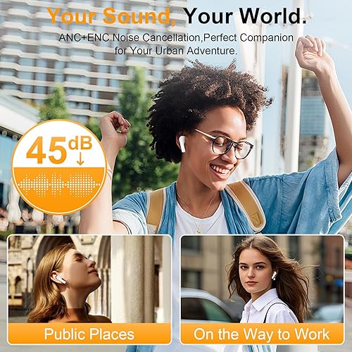 Wireless Earbuds Ear Bud for Bluetooth Headphones Wireless Earbuds Ear Buds for iPhone 171615 Android Noise Cancelling Earphones Blue Tooth Ear Phones Pods Samsung S25 S242Pack audifonos inalambricos