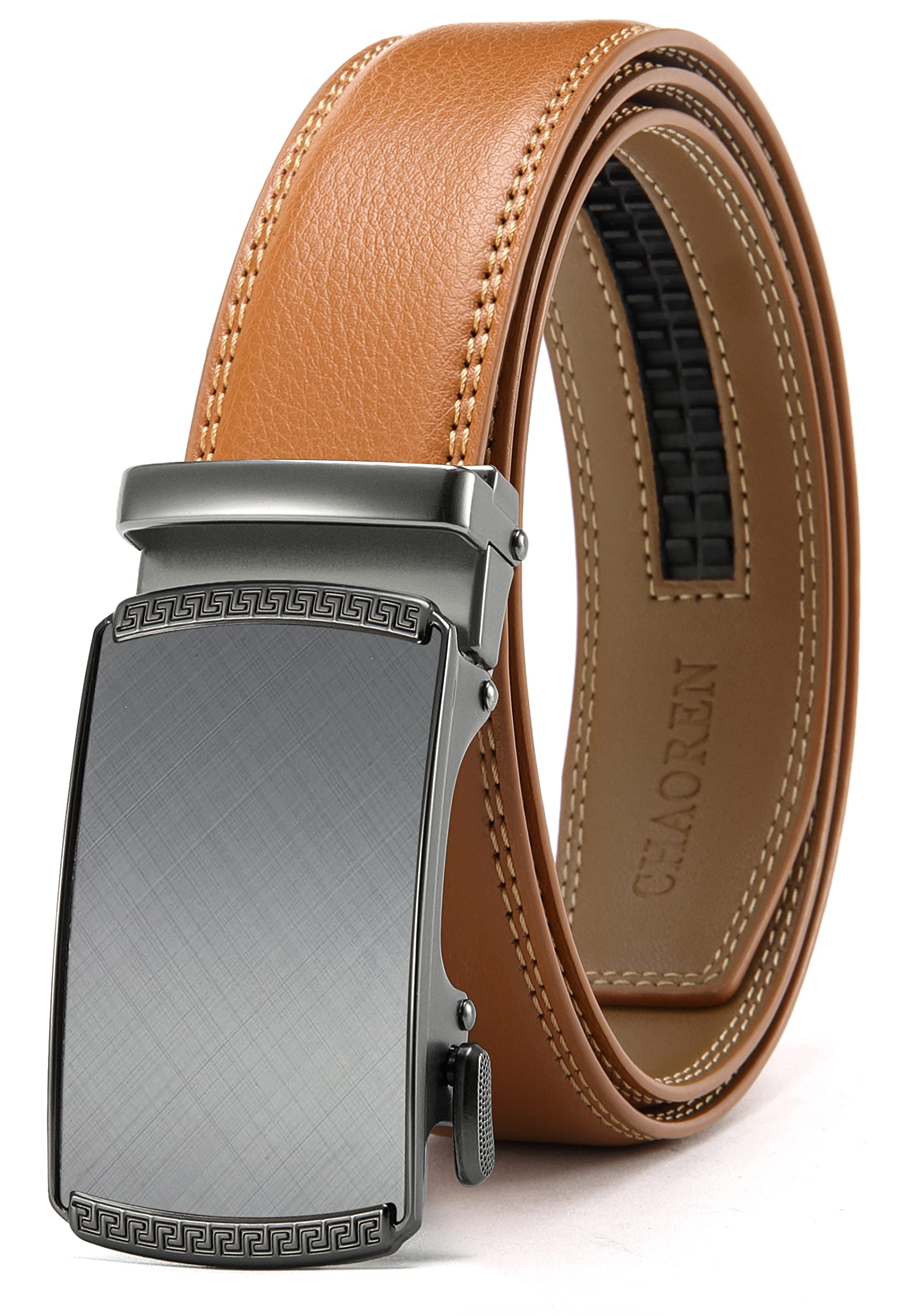 CHAOREN Ceinture Homme Cuir, Ceintures Automatique Homme Largeur 35mm Taille Ajustable, Idéale pour les Costumes