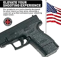 Vista 3 de Handleitgrips Cinta de agarre para pistola compatible con Springfield XD 940 Sub Compact - Cinta de agarre de goma texturizada negra, fácil