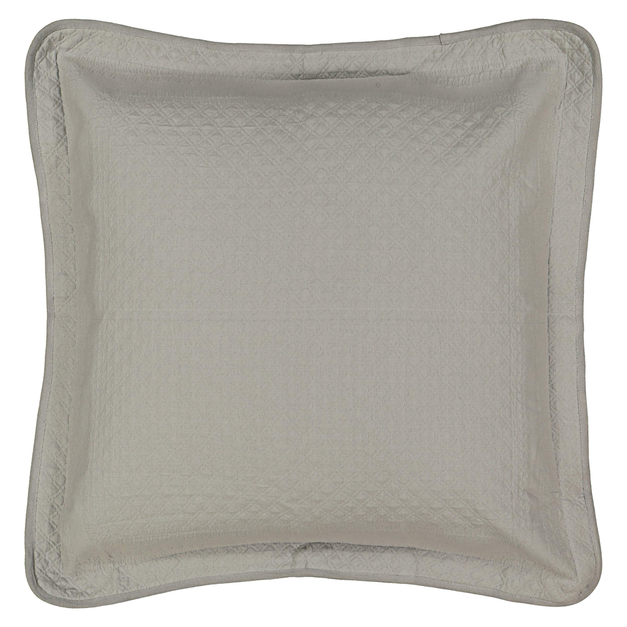 Historic Charleston Classic European Cotton Euro Sham, Gray, 26" x 26", Model 1399