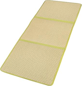 Japanese Tatami Mat Foldable Floor Mats Non-Slip Futon Mattress Sleeping Mat Summer Yoga Mat Indoor Outdoor Runner Rug Area Rug for Bedroom Living Room,Green