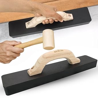 Professional Tapping Block for Laminate & Vinyl Plank Flooring Installation - Heavy Duty Wood Handle Tool for LVP Hardwood Tile -Durable Sturdy Build, Time Saver, Mallet-Free, Easy to Use