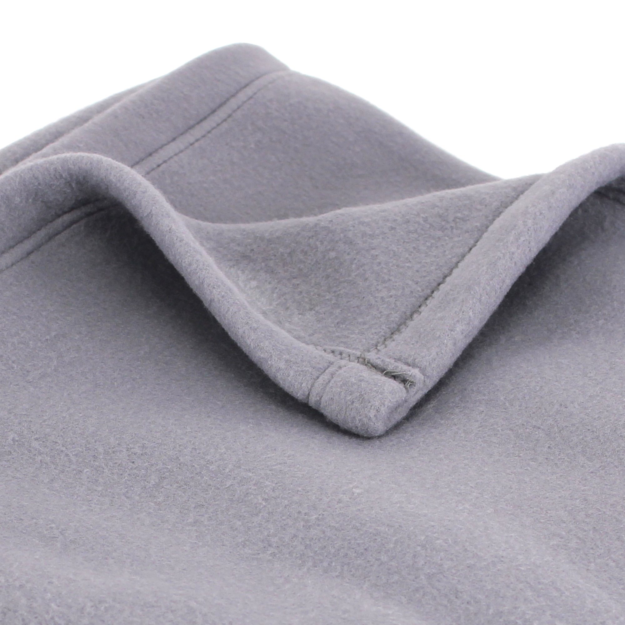 Linnea Couverture Polaire 240x300 cm 100% Polyester 350 g/m2 Teddy Gris Acier