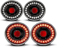 Vista 8 de AmeriLite L.E.D - Luces traseras negras para Chevy Corvette/Covette Z06, lado del pasajero y del conductor