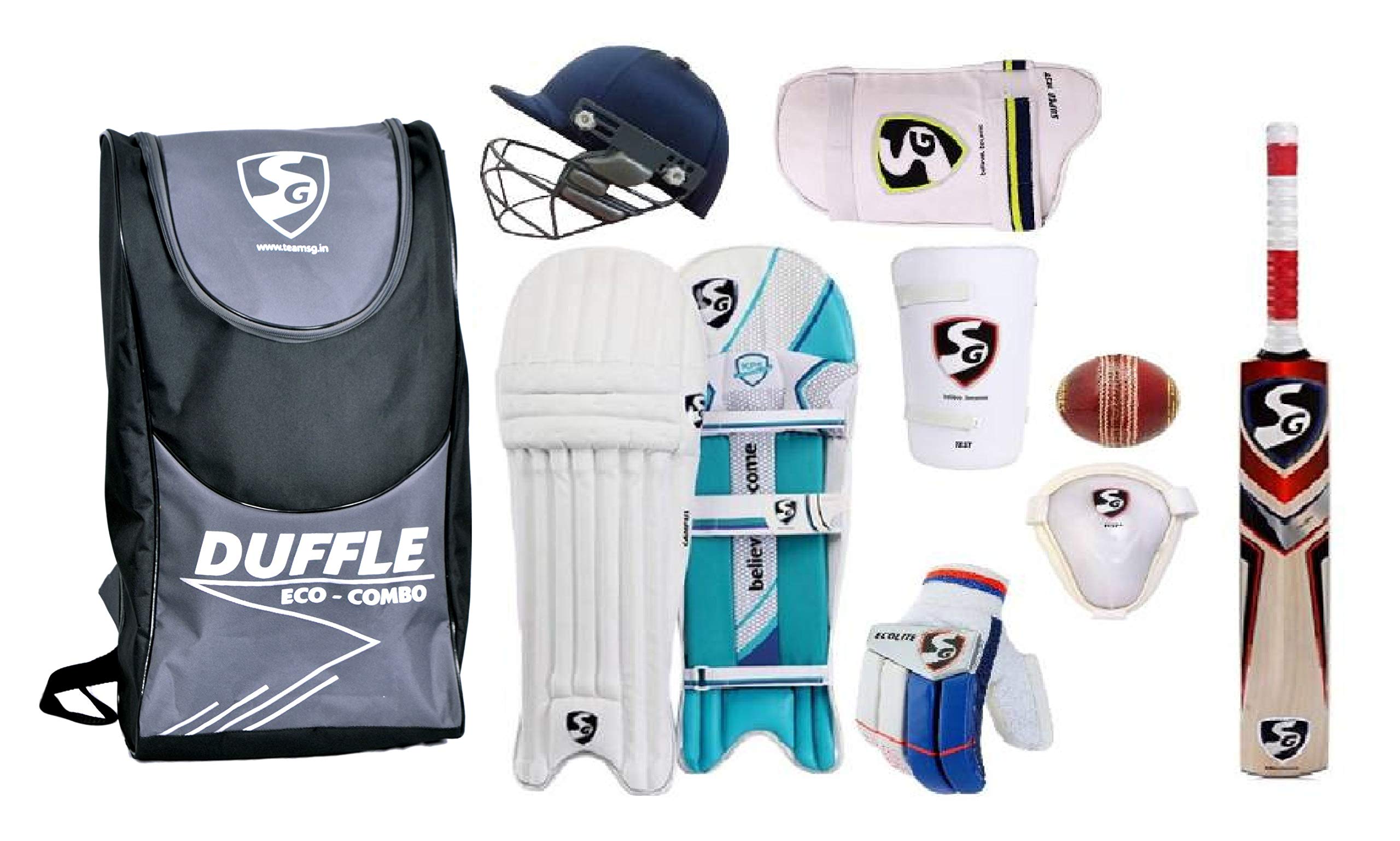 SG Full Cricket Kit with Duffle Bag and with Slax Ball (Size 5 Ideal for Age Between 10 to 11 Year) (B07PS2R7LP) Amazon Price History, Amazon Price Tracker