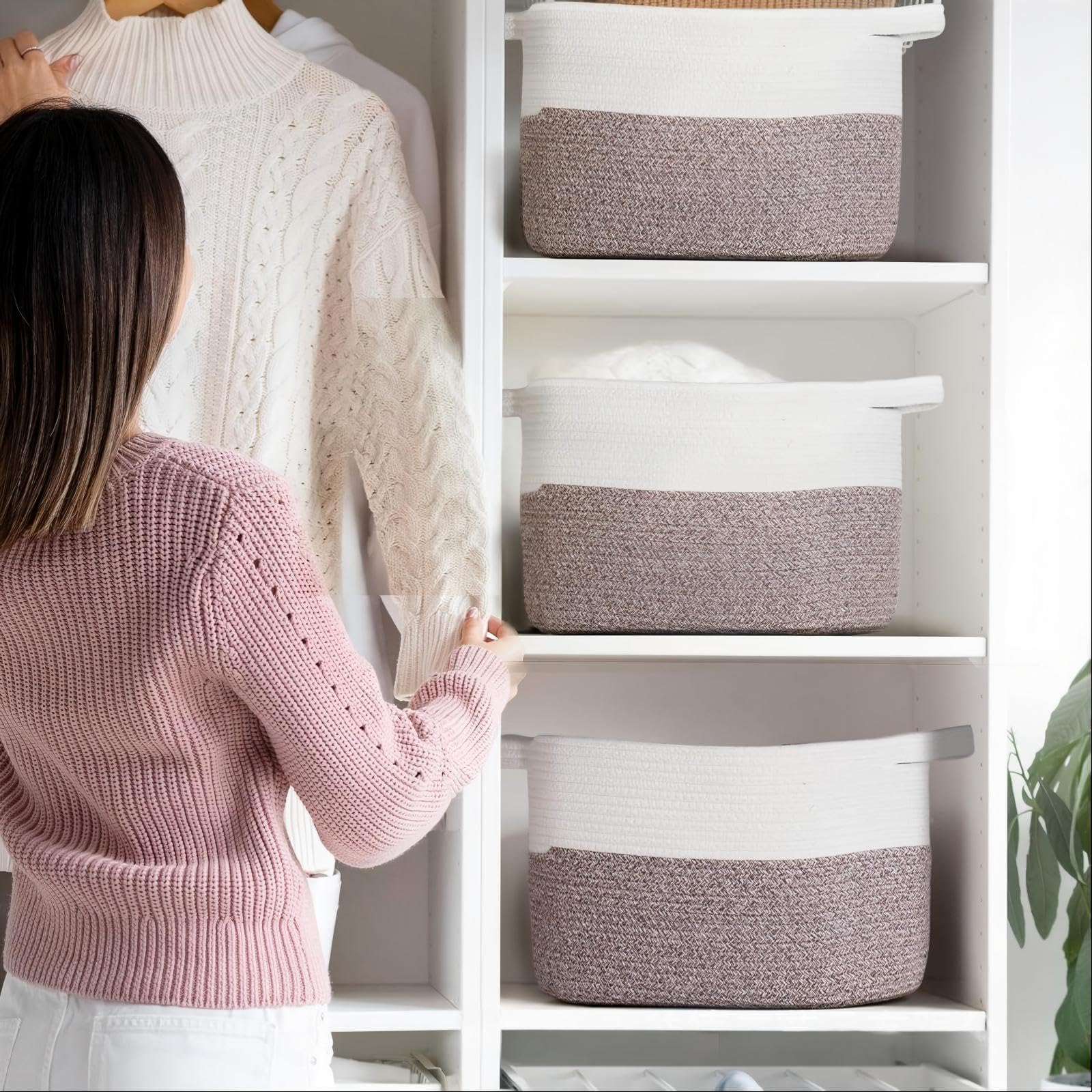 Cestino in stile moderno Cestino in corda elastica ad tenacità