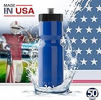 Vista 5 de Botellas de agua deportivas 50 Strong – Botellas de plástico reutilizables de 22 oz libres de BPA con tapa de tracción – Fabricadas en EE. UU.