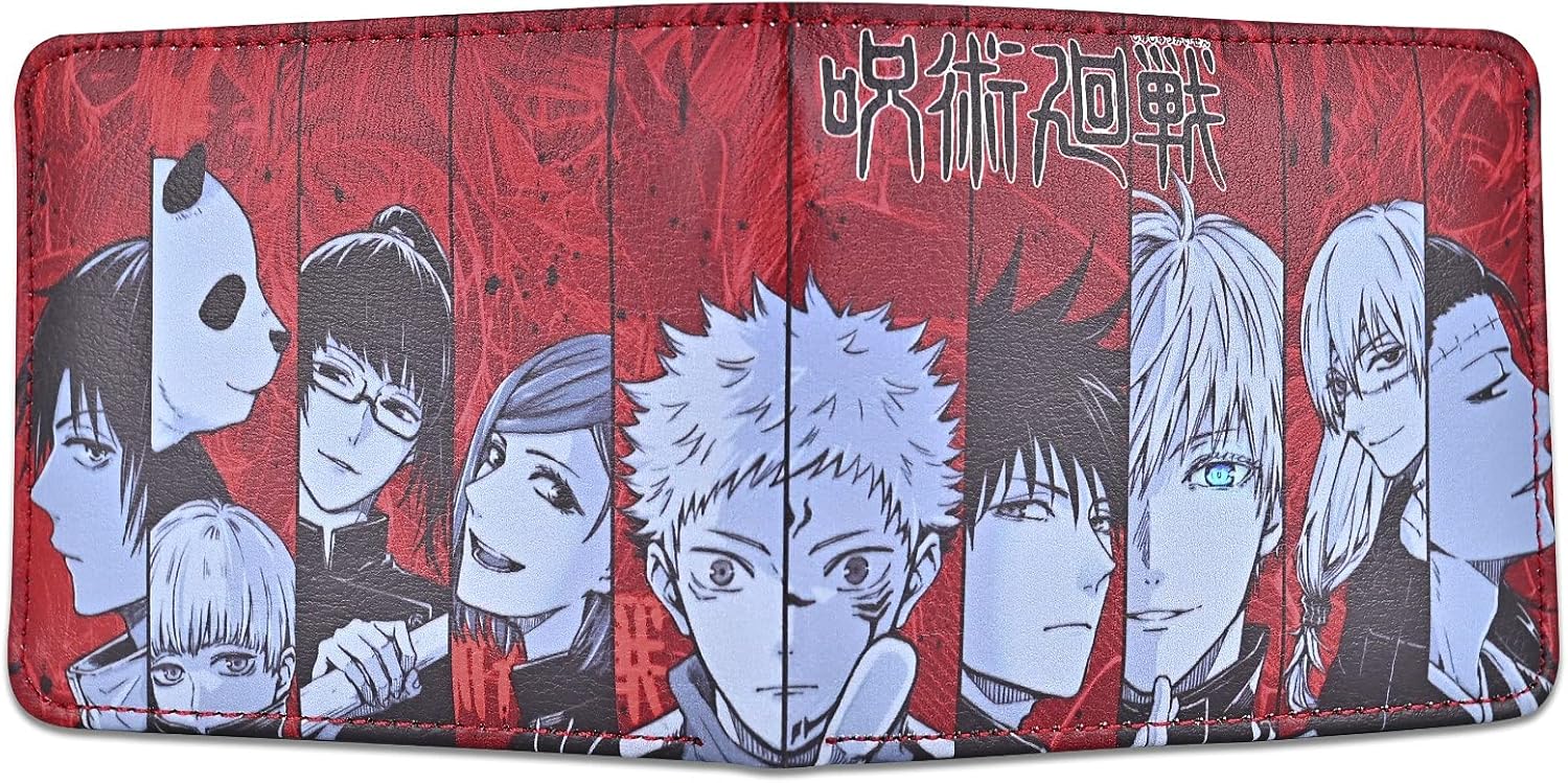 Roffatide Anime Itadori Yuji Gojo Satoru Sukuna Wallets Artificial Leather Slim Bi-Fold Wallet Multi Purpose Wallet