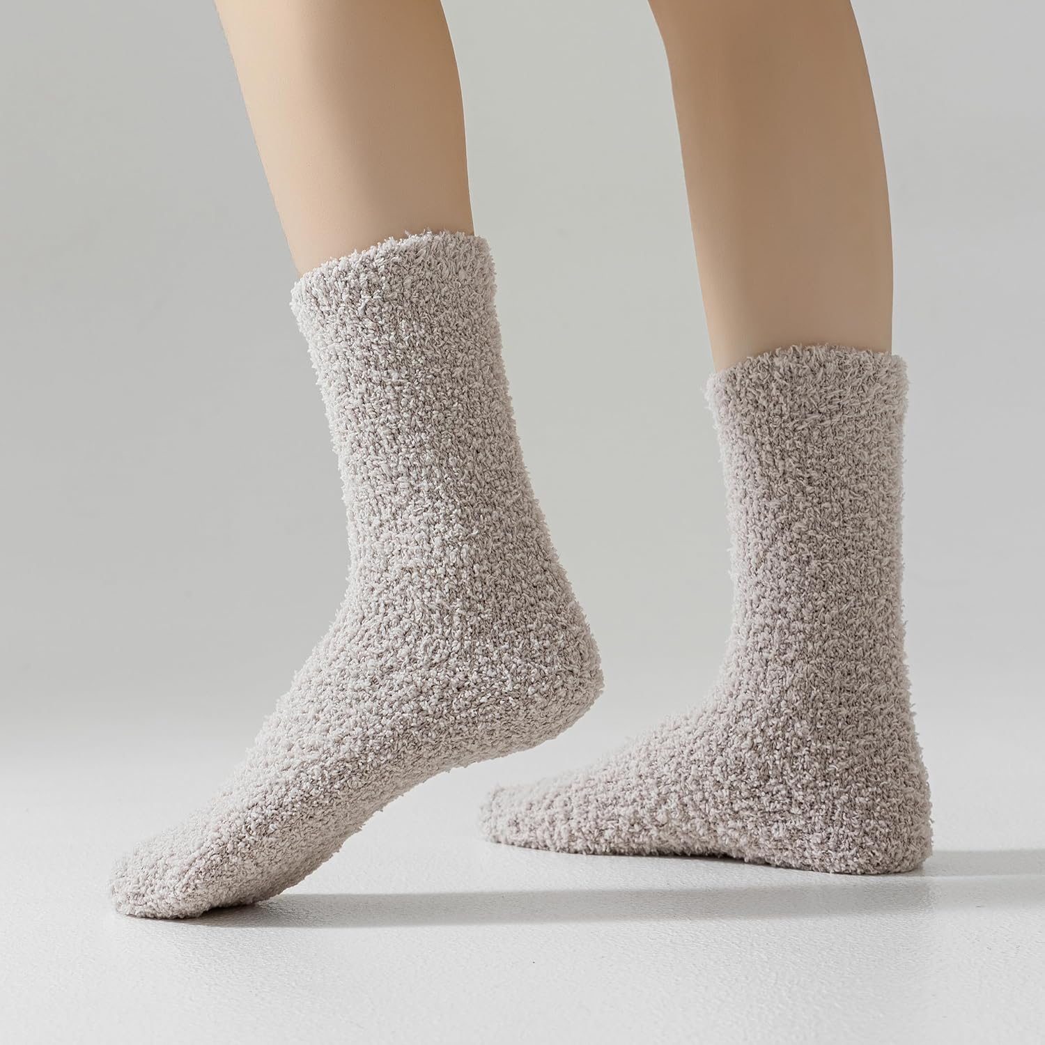 6 Pairs Fuzzy Socks For Women Soft Home Slipper Socks Fluffy Sleeping Socks don't Shed Lint - Image 7