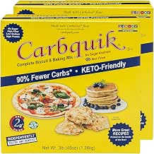 Carbquik Biscuit & Baking Mix 3 lb Mix for Keto Pancakes, Biscuits, Pizza Crust, Bread, and More - Keto Food - No Sugar - Low Carb - Nut Free Quick and Easy Keto Friendly Substitute for Baking Mix