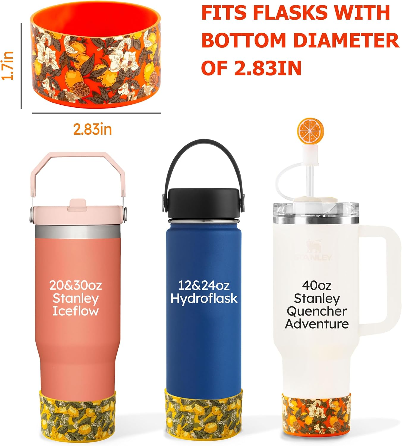 Coperchio in Silicone per Stanley Quencher Adventure bicchiere da 40 once con manico e custodia protettiva per stivale Stanley IceFlow 20oz 30oz  15