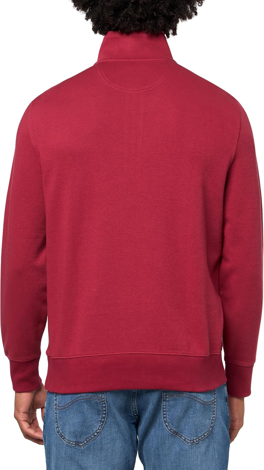 Brooks Brothers Men's Ribbed French Terry Half-Zip Long Sleeve Sweatshirt