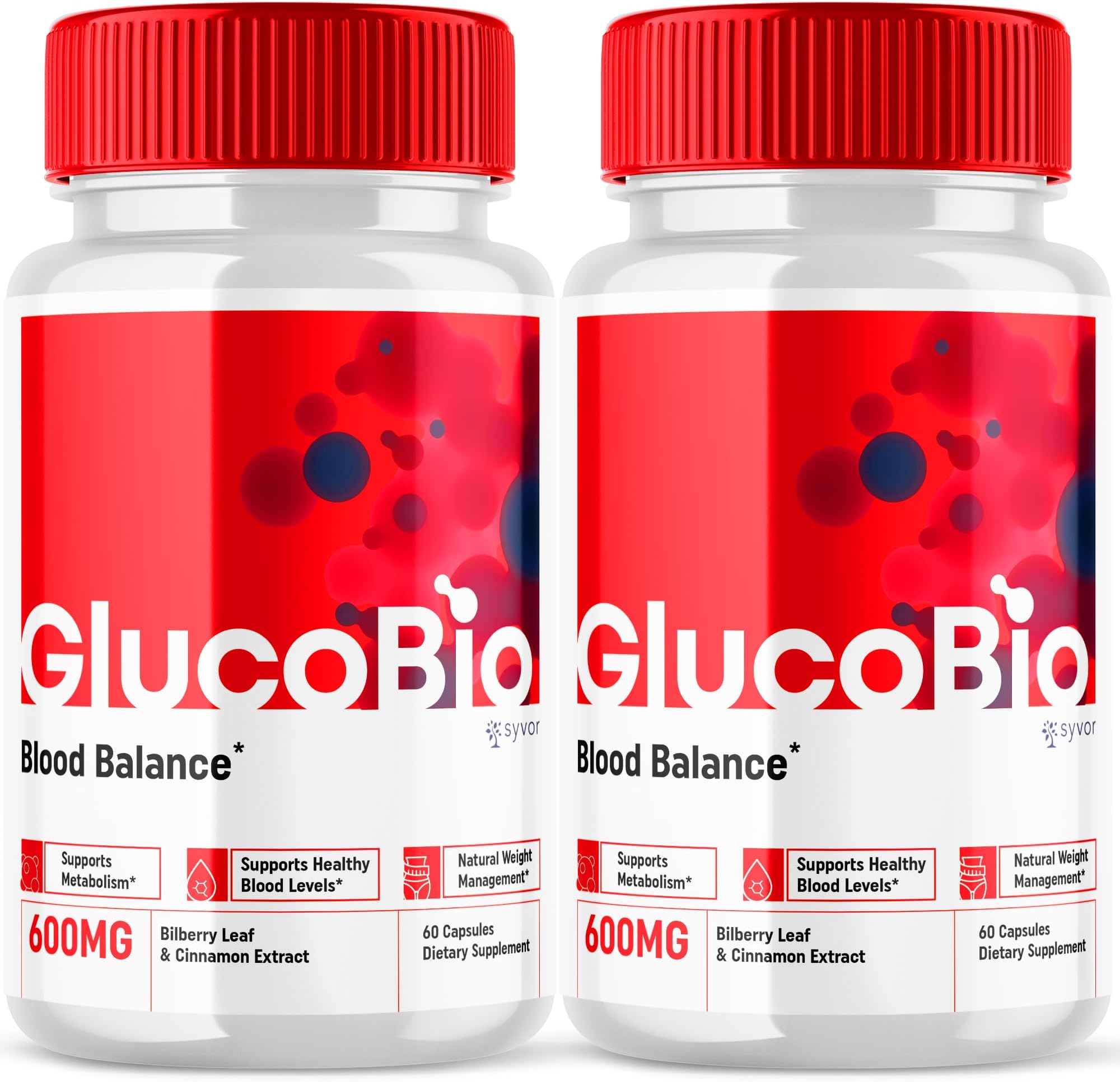 (2 Pack) Glucobio Capsules, Official Gluco Bio Advanced Health Support with All Natural Ingredients, Extra Strength Glucobio Glycogen Supplement Premium Wellness Support for Men & Women (120 Capsules)