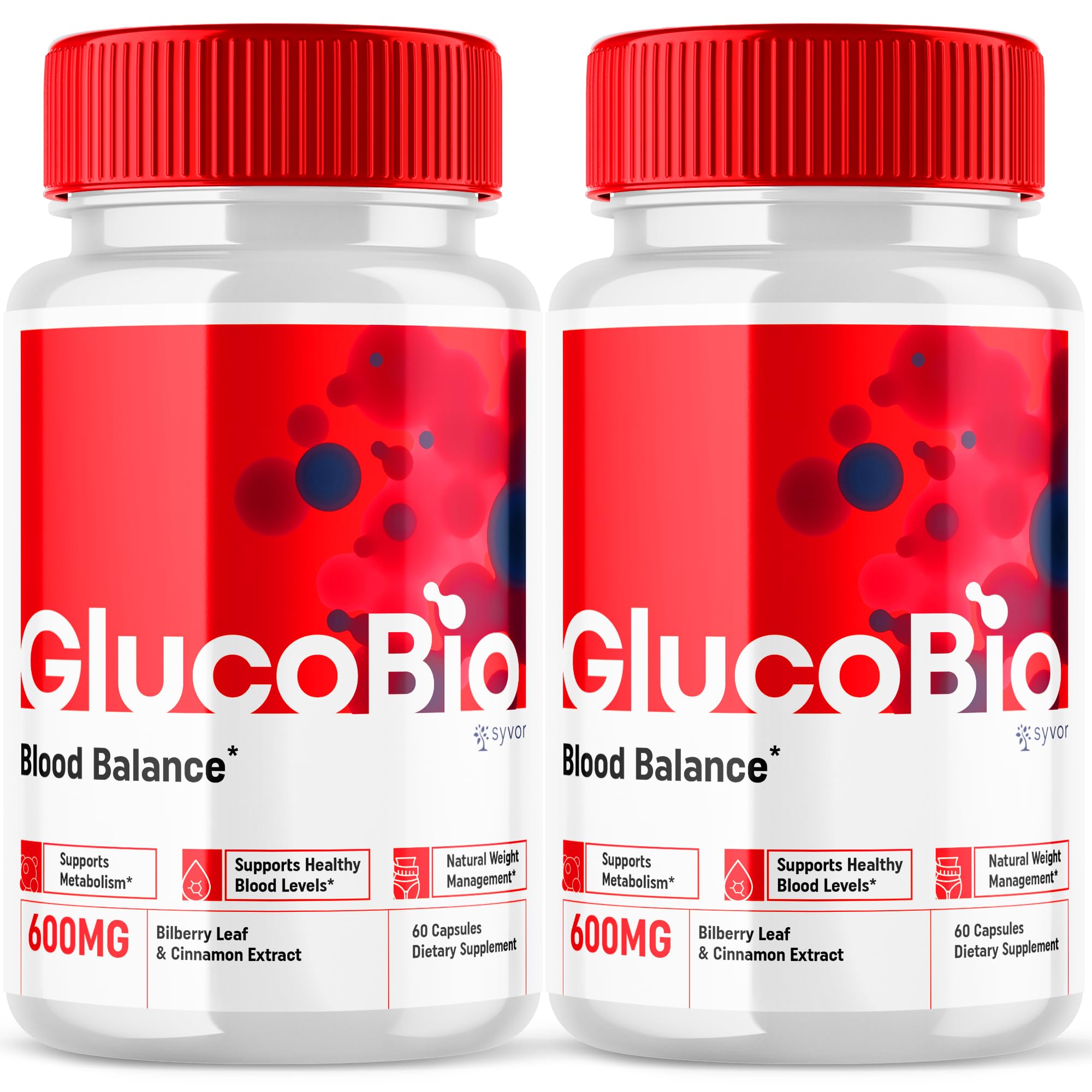 (2 Pack) Glucobio Capsules, Official Gluco Bio Advanced Health Support with All Natural Ingredients, Extra Strength Glucobio Glycogen Supplement Premium Wellness Support for Men & Women (120 Capsules)
