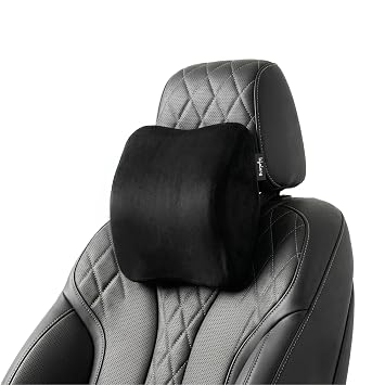 Lifelong Car Neck Pillow for Driving | 100% Memory Foam Headrest Cushion, Cervical Neck Pain Relief | Ergonomic Support, Adjustable Strap, Breathable Washable Cover & Universal Car Fit (LLNR01)