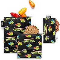 Vista 5 de Simple Modern Nickelodeon Viacom - Bolsas reutilizables para aperitivos para niños, seguras para alimentos, sin BPA y ftalatos, cremallera