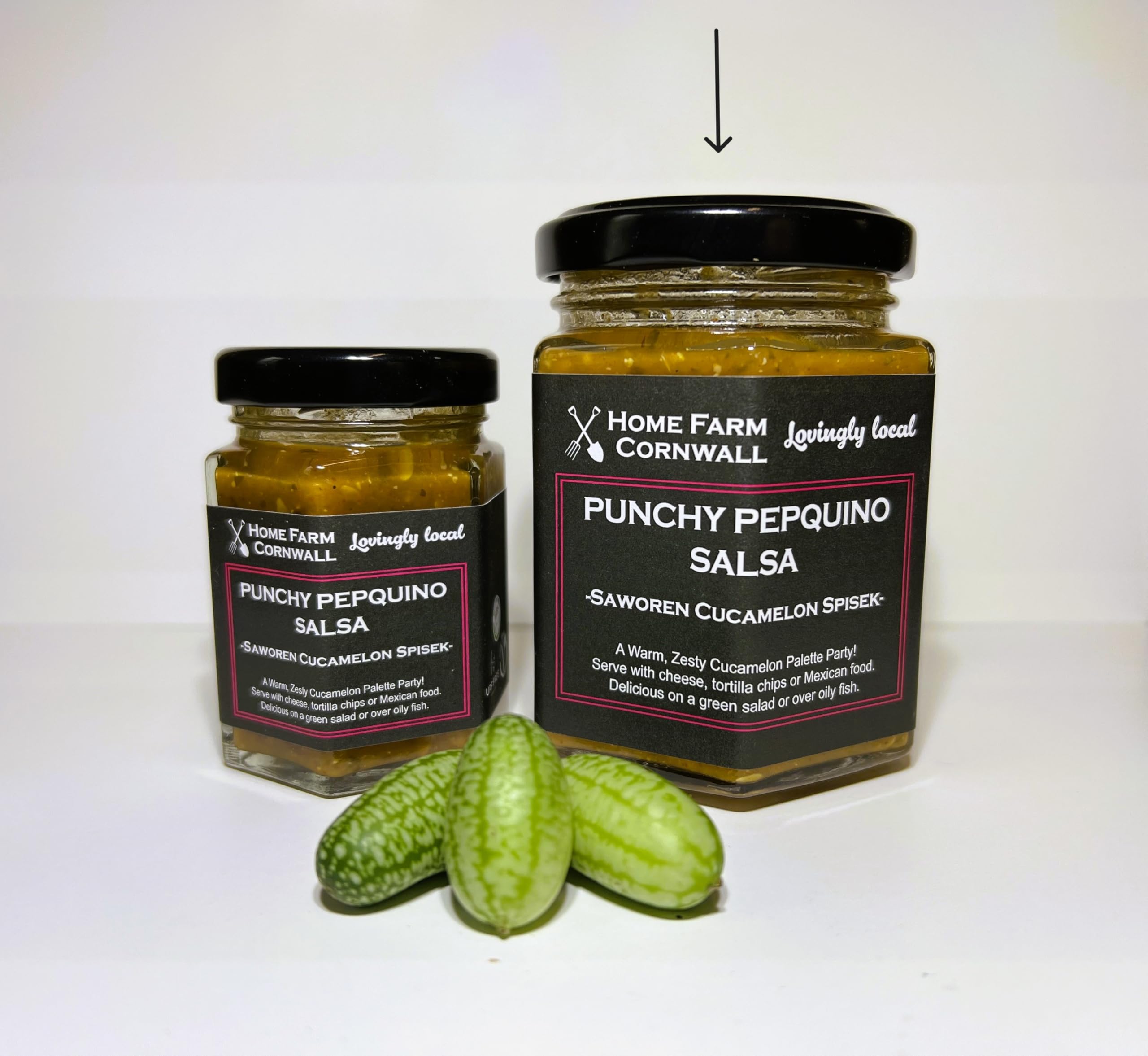 Cornish Punchy Pequionos (Cucamelon) Salsa (8oz (227g))