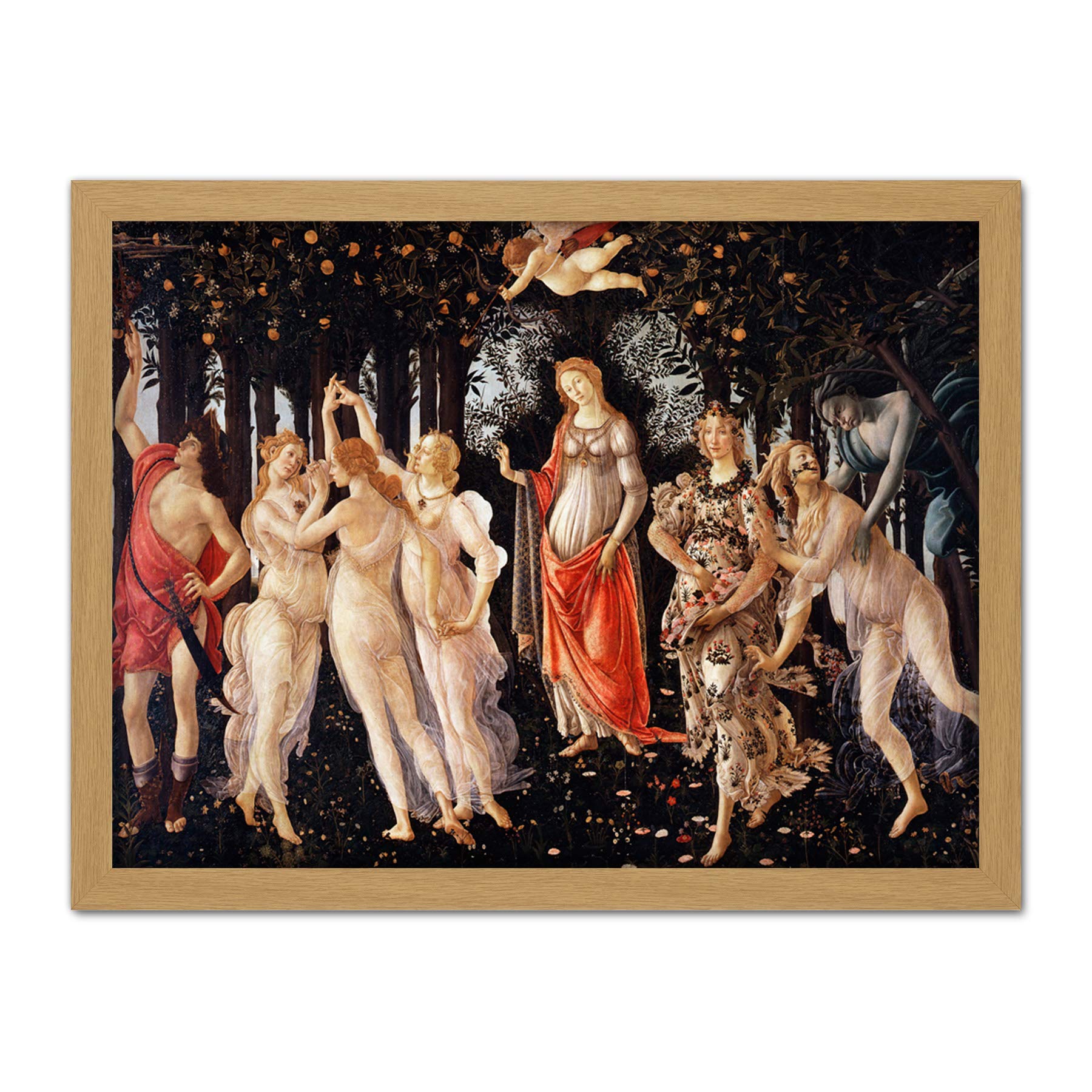 Sandro Botticelli La Primavera Large Framed Wall Art Print - W18 x H24 inch - Artery8