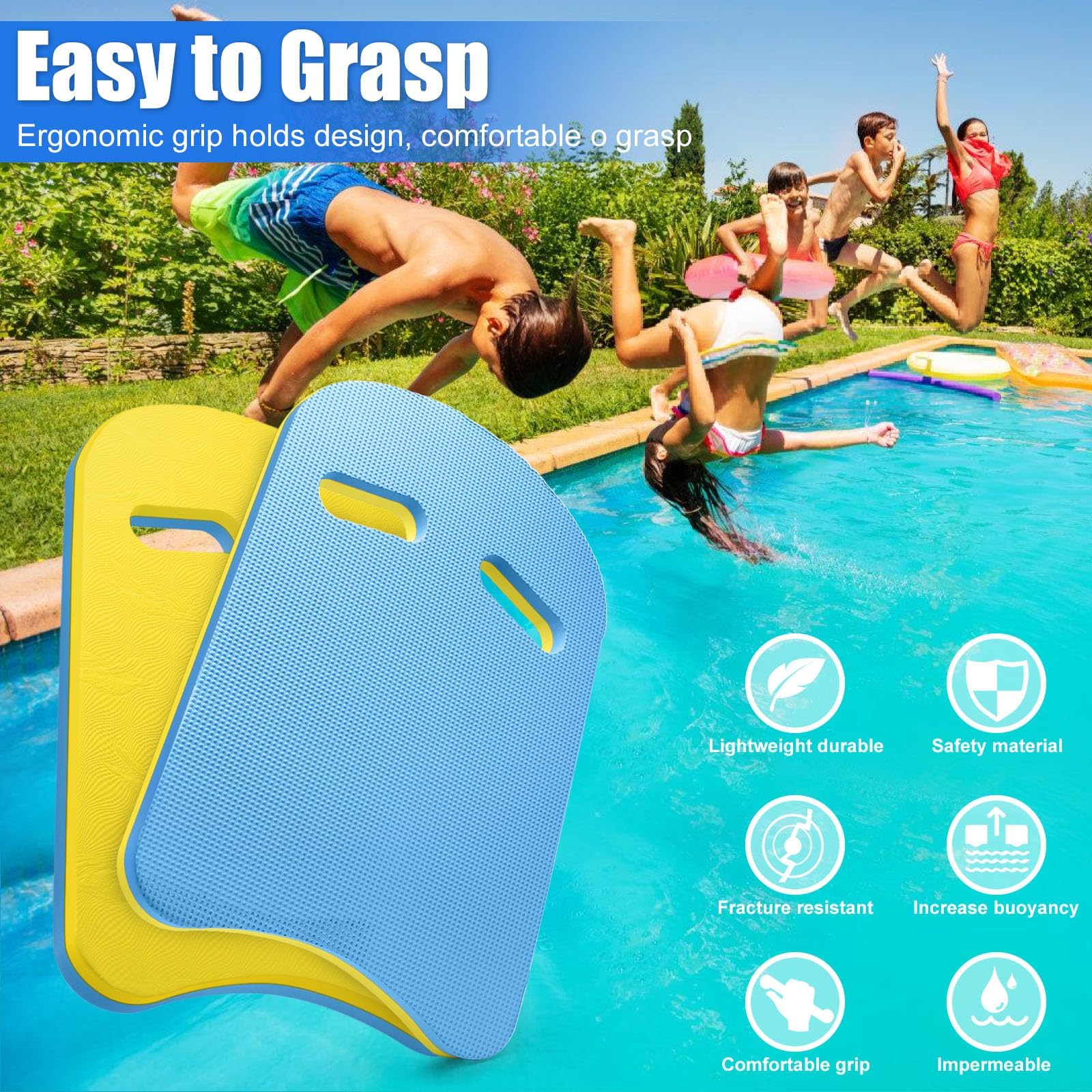 Tabla de natación Flotante Espuma EVA para Niños y Adultos con Agujeros Seguros
