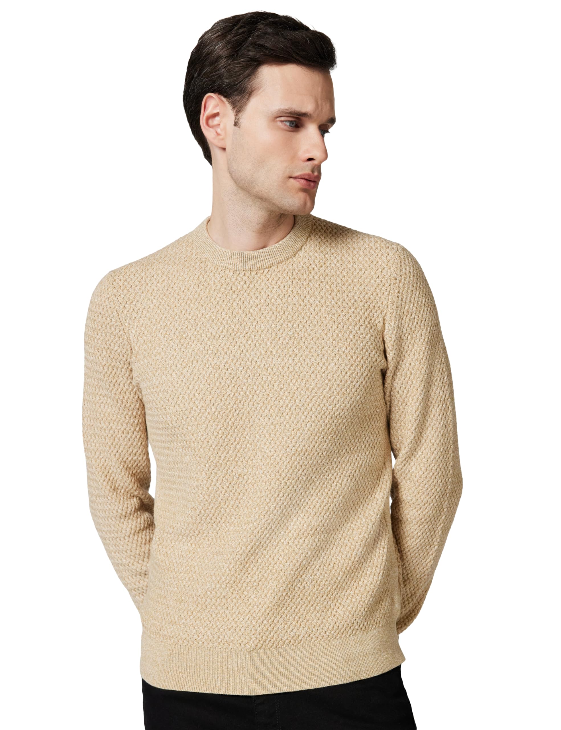 Ted Baker Men's 2817132 Shrug Sweater, Camel, M