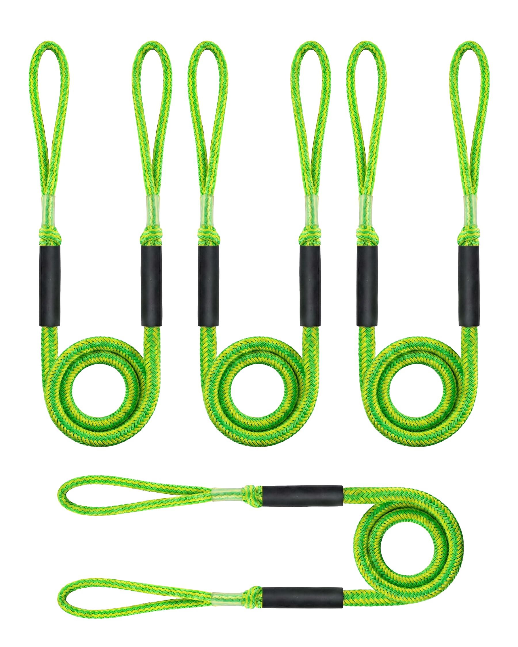 Bungee Dock Lines - 2 Pack, 2200LB Strength -8 Bungee Dock Lines - 2 Pack, 2200LB Strength -8