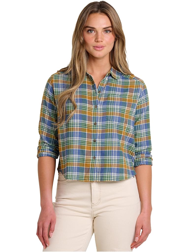 Multi Toad&Co Re-Form Flannel Boxy Long Sleeve Shirt