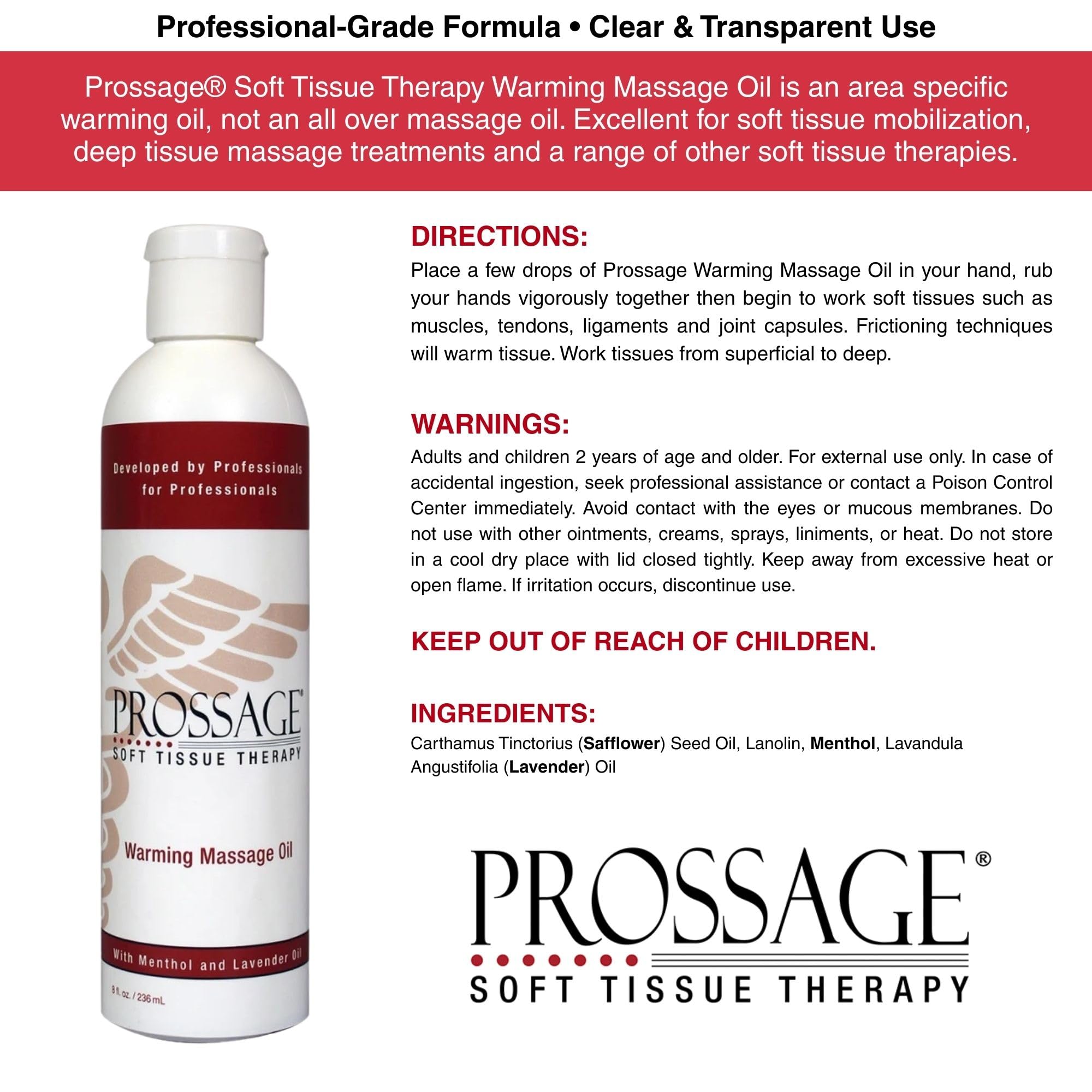 Prossage Heat Warming Relief Massage Oil, Therapy, Body, Safe, 8 oz — Amazon image 7